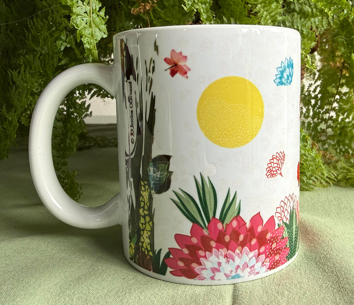 Mug kimono vert – collection « éclats de nature »