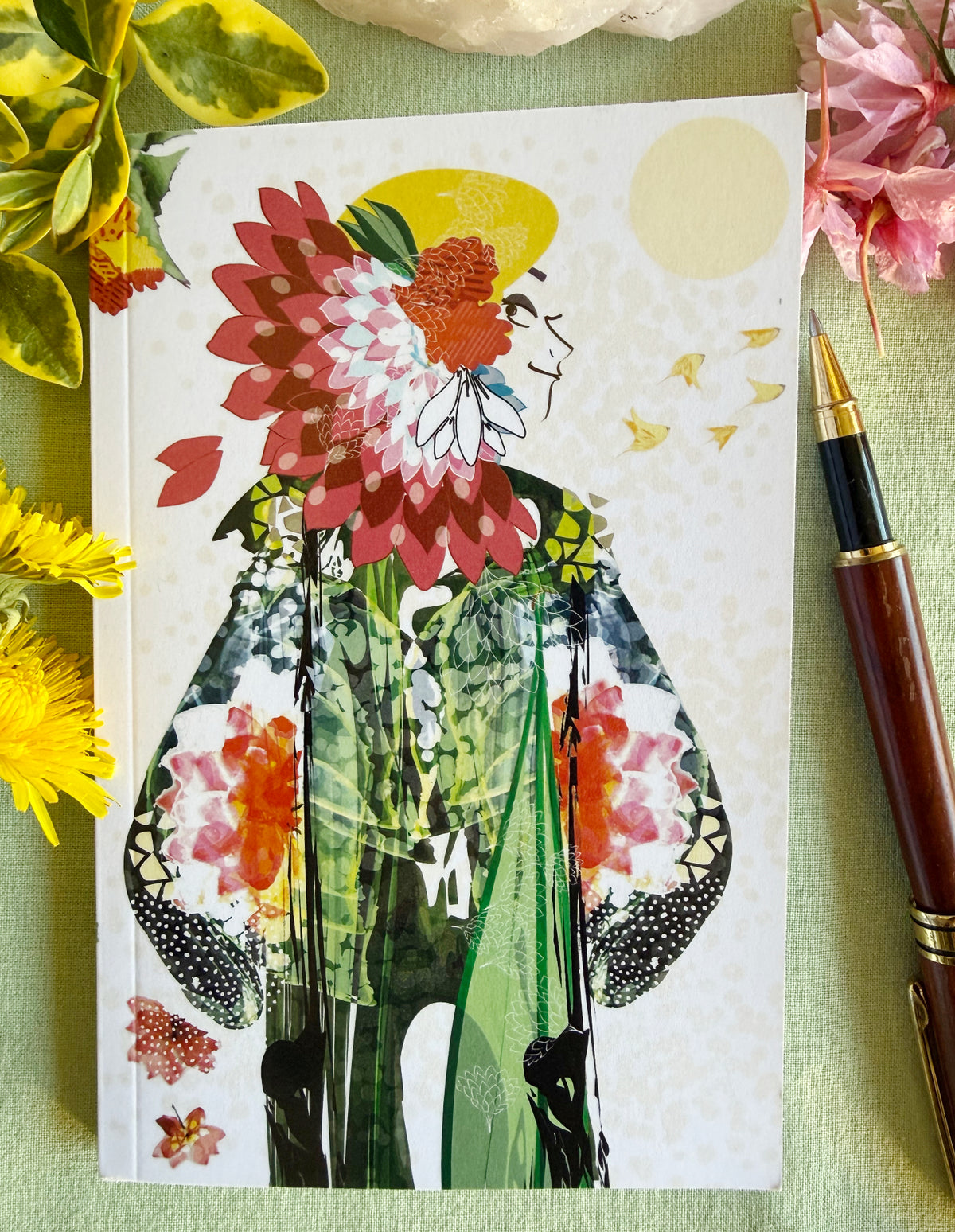 Carnet Kimono vert – collection « éclats de nature »