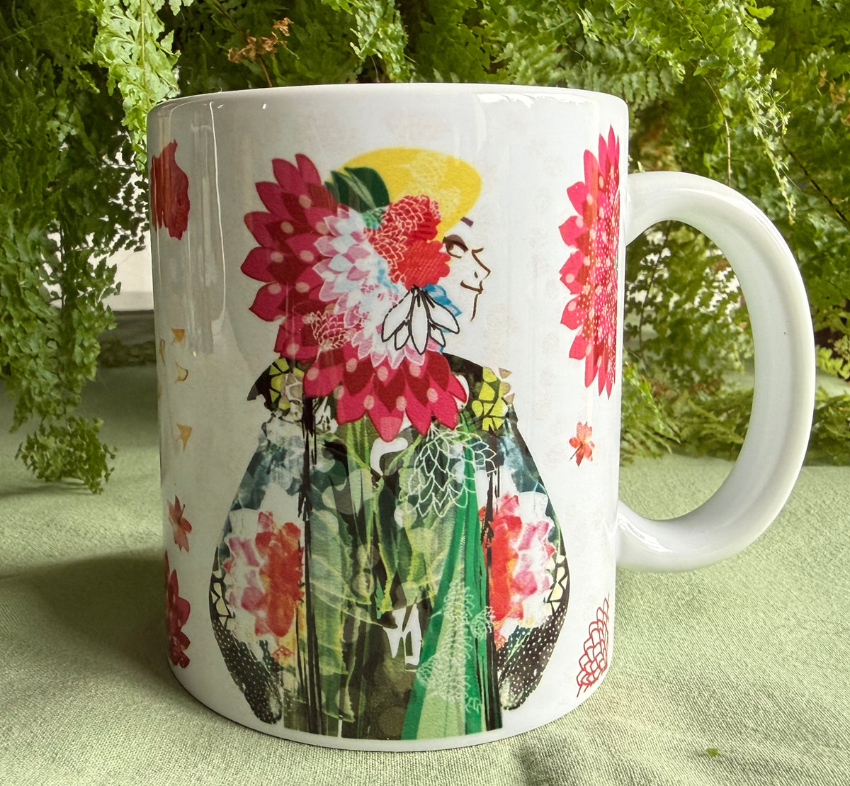 Mug kimono vert – collection « éclats de nature »