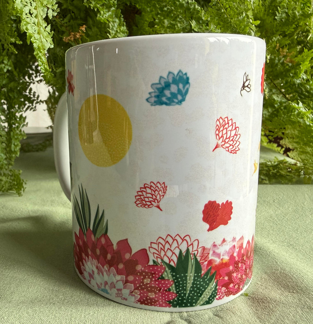 Mug kimono vert – collection « éclats de nature »