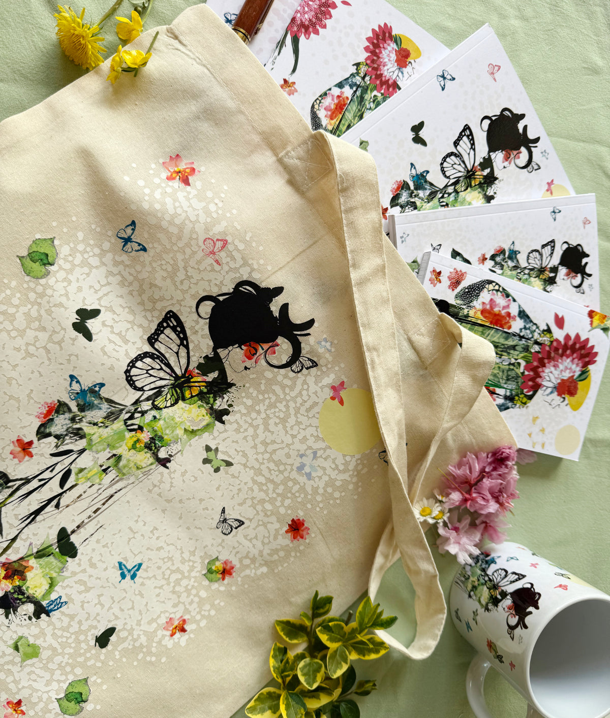 Tote bag Papillons – collection « éclats de nature »